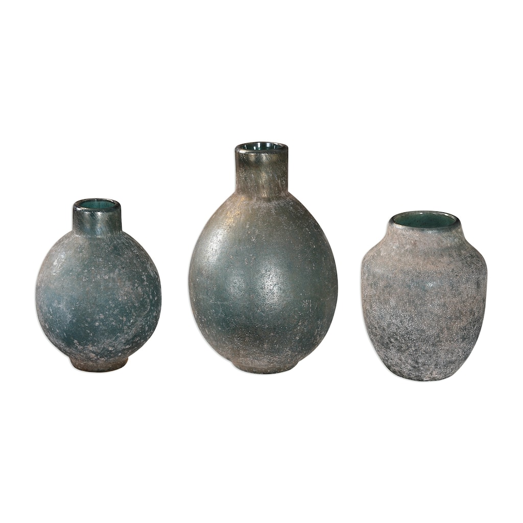 Uttermost Mercede Blue-green Vases (Set of 3)