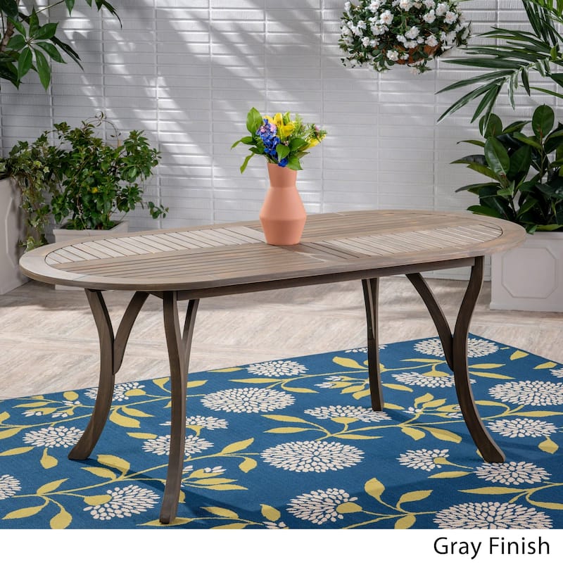 Hermosa Outdoor 70" Acacia Dining Table by Christopher Knight Home - 70.00"L x 34.75"W x 30.00"H