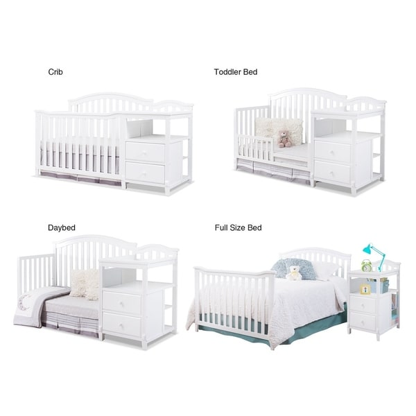 sorelle convertible crib with changing table