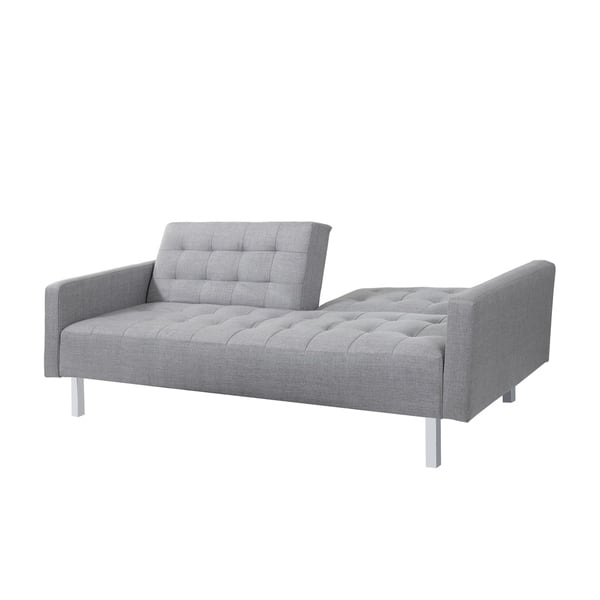 Transitional Light Grey Tufted Sofa Bed 79 50 X 34 75 Transitional Light Grey Tufted