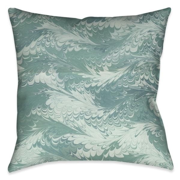 Laural Home Mint Green Marble Outdoor Decorative Pillow - Overstock ...