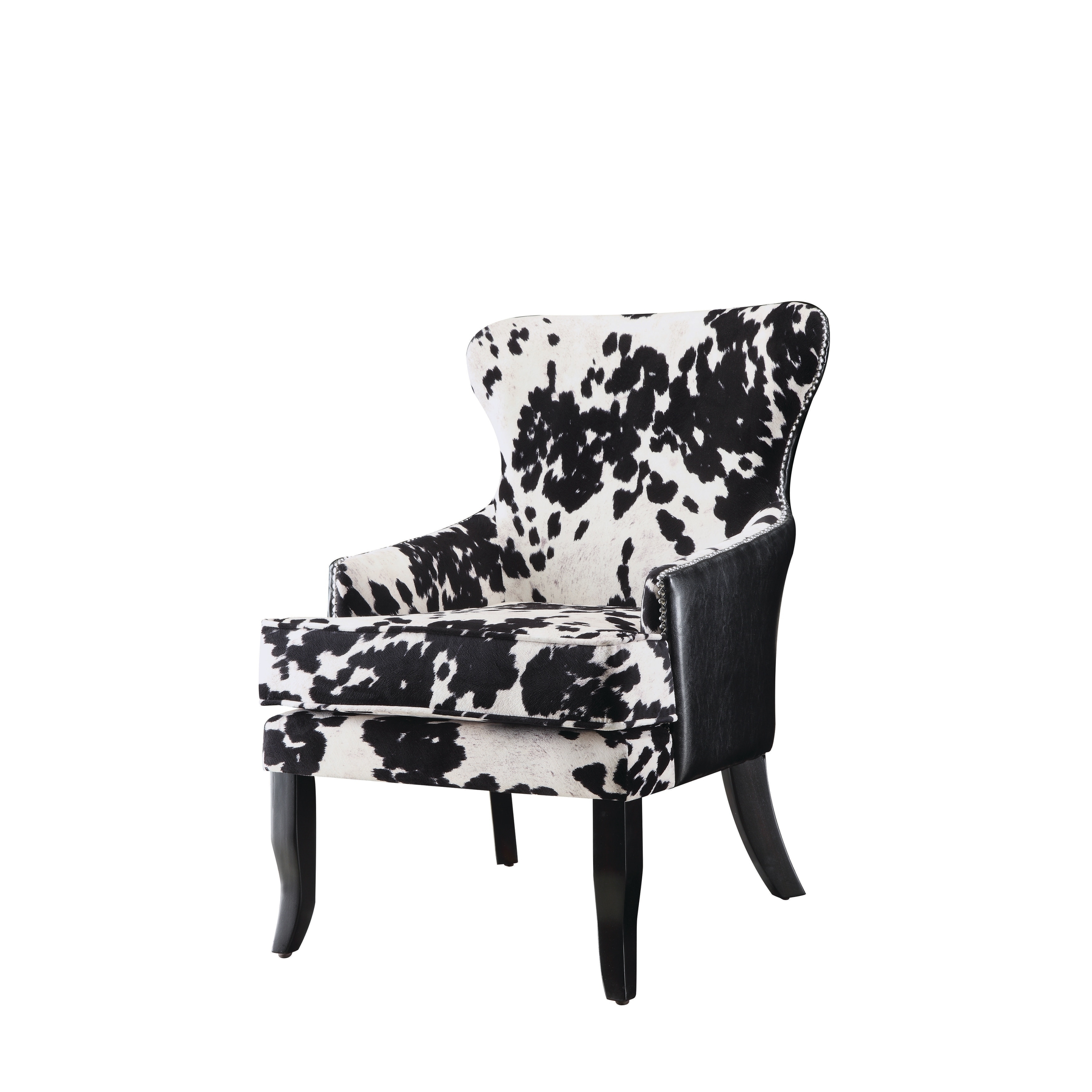 Traditional Black and White Accent Chair   25