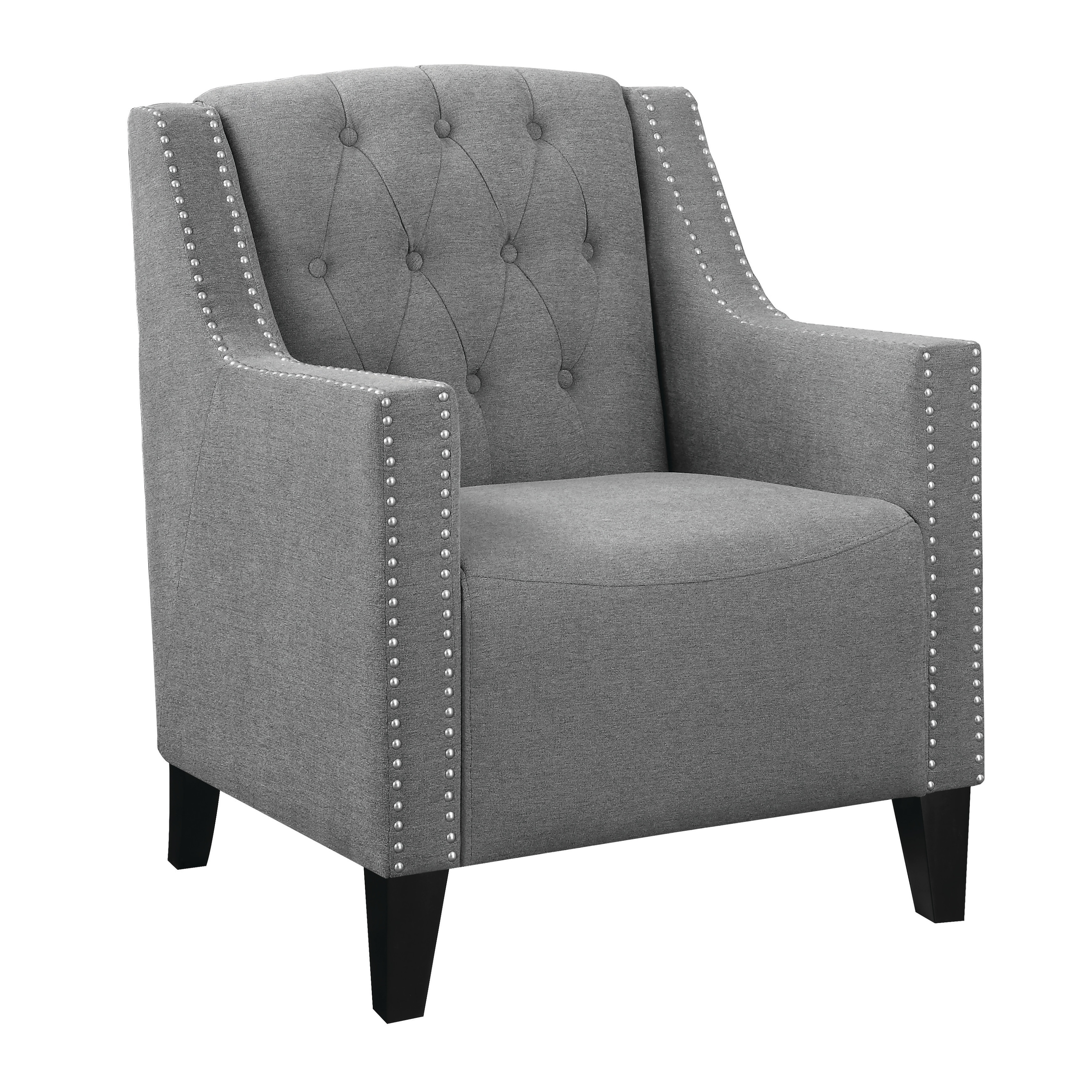 Transitional Grey Upholstered Accent Chair 30.75" x 30.25" Smoke Grey 30.75" x 21032349967 eBay