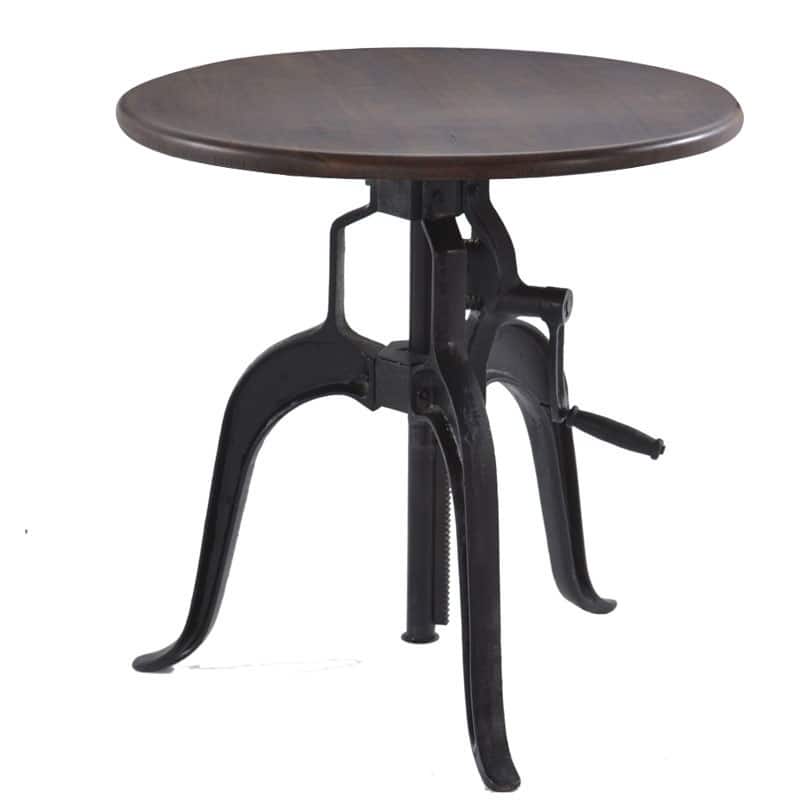 World Interiors Acacia Small Adjustable Crank Side Table