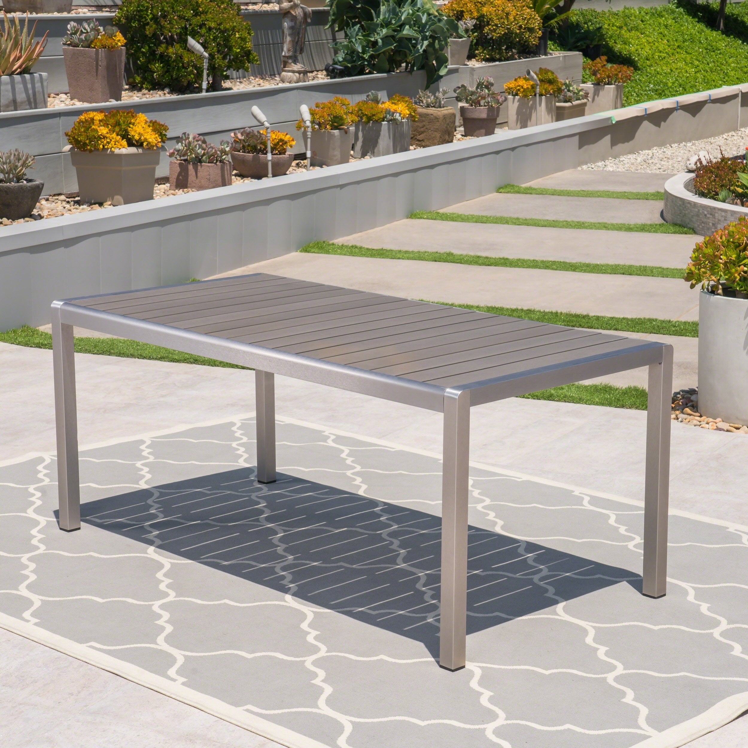 aluminum patio dining table