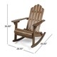 Hollywood Outdoor Adirondack Acacia Rocking Chair by Christopher Knight Home - Thumbnail 2
