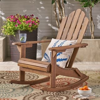 Adirondack Chairs Garden Patio Ends In 1 Day Our Best Hollywood Outdoor Adirondack Acacia Rocking Chair By Christopher Knight Home