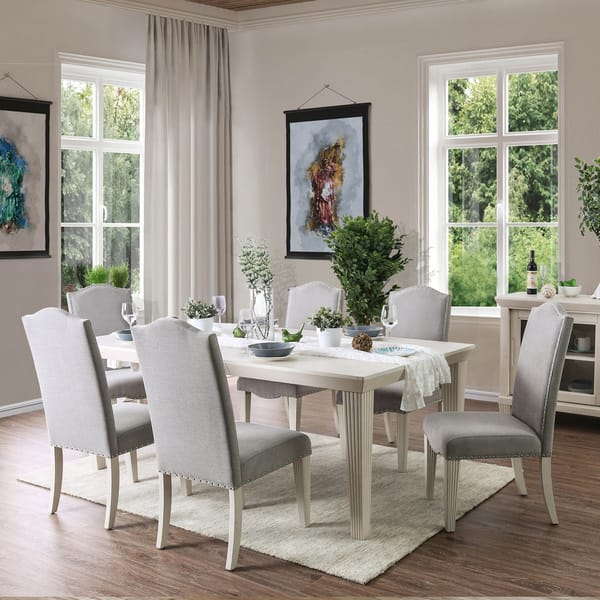 Modern White Kitchen Table Sets : Mauna White Dining Room Set By