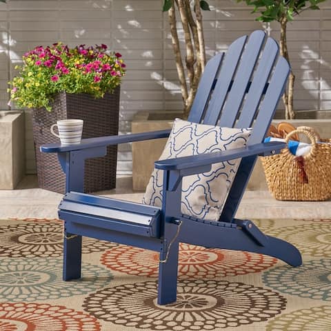 Hollywood Outdoor Foldable Acacia Adirondack Chair by Christopher Knight Home