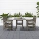 preview thumbnail 1 of 3, Surfside Rectangular Table and Armchair 5-piece Outdoor Hand-scraped Hardwood Dining Set by Havenside Home