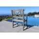 preview thumbnail 4 of 3, Surfside Rectangular Table and Armchair 5-piece Outdoor Hand-scraped Hardwood Dining Set by Havenside Home