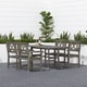 preview thumbnail 2 of 3, Surfside Rectangular Table and Armchair 5-piece Outdoor Hand-scraped Hardwood Dining Set by Havenside Home