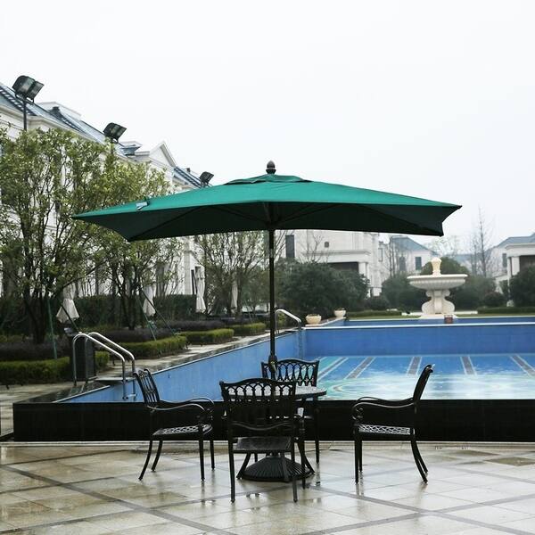 Shop Sorara Patio Umbrella Rectangular Outdoor Market Table Umbrella Green Free Shipping Today Overstock 22051689