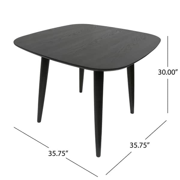 Wynonna Mid Century Modern Square Faux Wood Dining Table by Christopher