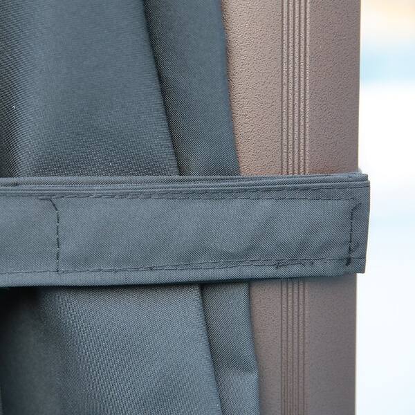 SORARA Square Offset Cantilever Umbrella Patio Hanging Umbrella, Black