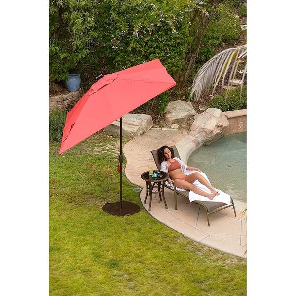 Shop Black Friday Deals On Sorara Patio Umbrella Solar Powered 68 Led Lights 7 By 9 Feet Red Overstock 22051732