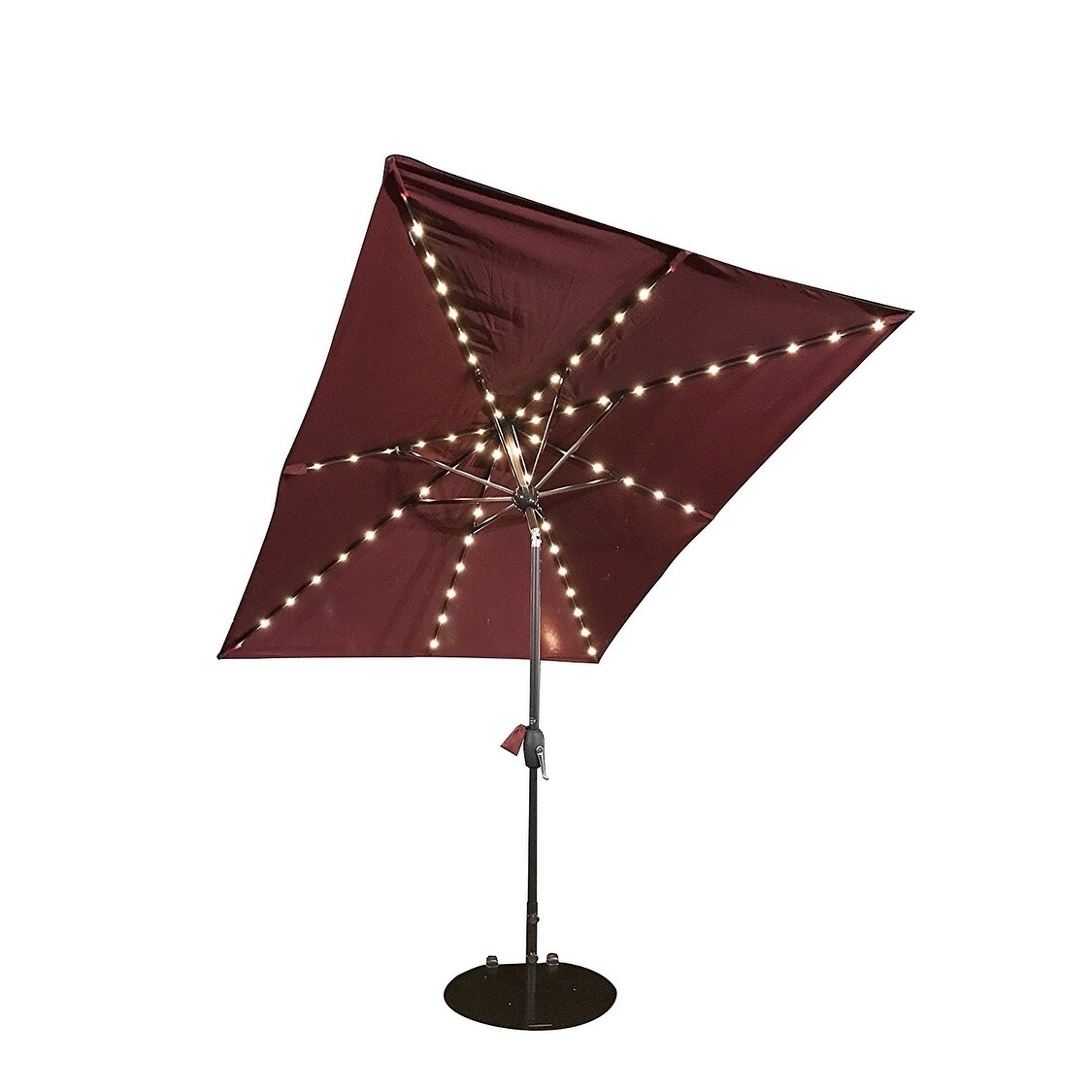 Shop Black Friday Deals On Sorara Patio Umbrella Solar Powered 68 Led Lights 7 By 9 Feet Red Overstock 22051732