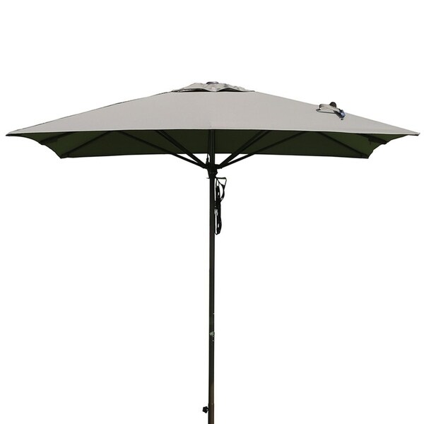 Shop Sorara 8 By 8 Ft Patio Umbrella Aluminum Outdoor Table Umbrella Grey Overstock 22051761