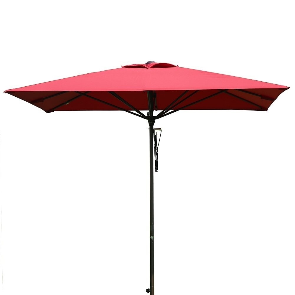 Shop Sorara 8 By 8 Ft Patio Umbrella Aluminum Outdoor Table Umbrella Red Overstock 22051834