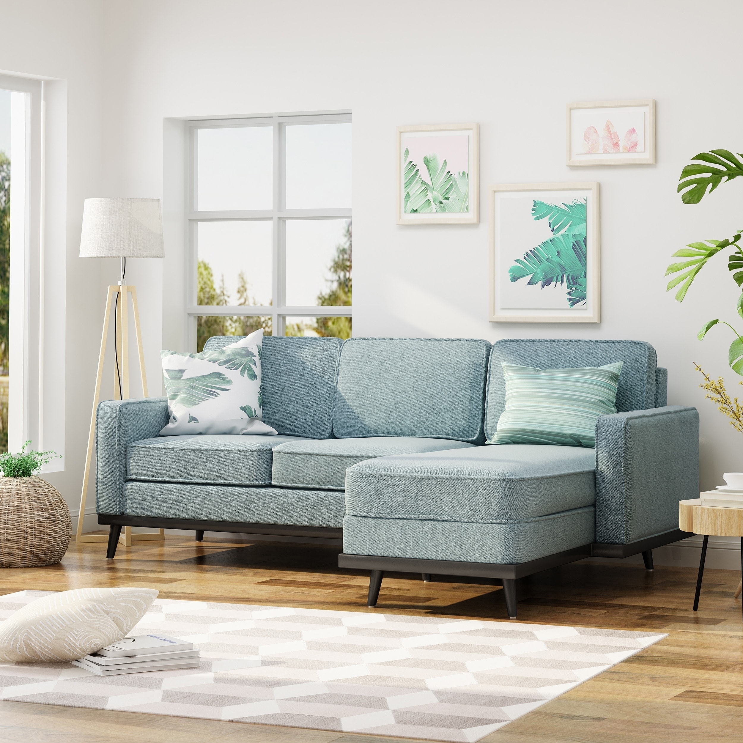 Matilda Mid Century Fabric Chaise Sectional Sofa By Christopher Knight Home Matilda Mid Century Fabric Chaise Sectional Sofa By Christopher Knight Home