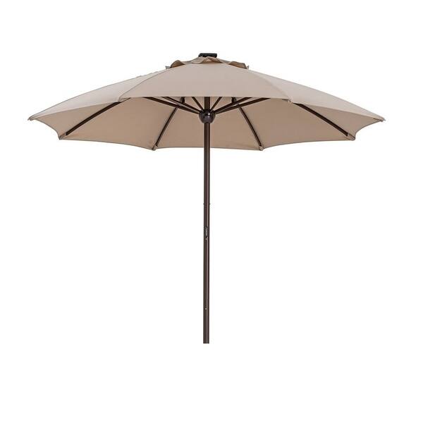 Shop Sorara Outdoor 9 Ft Patio Umbrella Led Light With Usb Beige Overstock 22058344