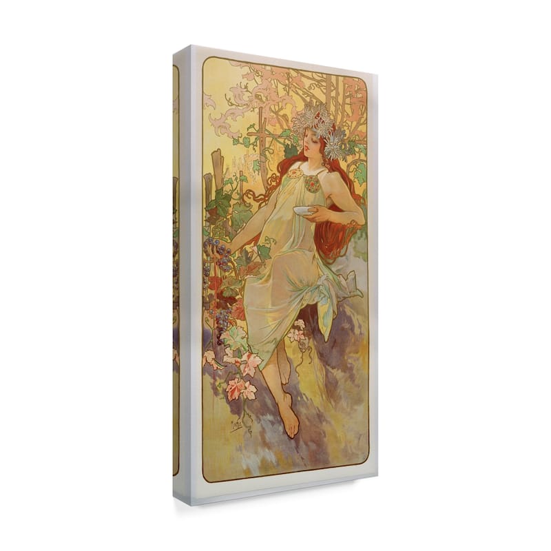 Alphonse Marie Mucha 'the Seasons: Autumn, 1896' Canvas Art - Bed Bath 