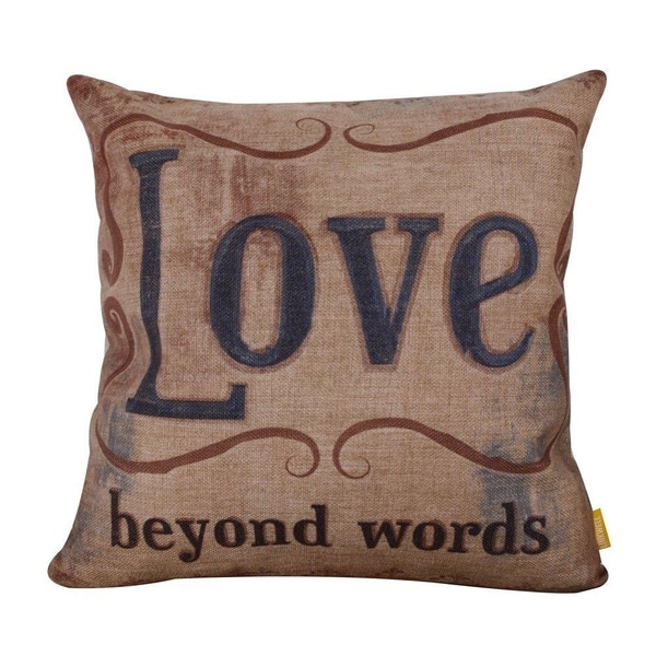 Vintage Love Every Day Burlap Cushion Covers