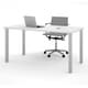 preview thumbnail 4 of 12, Bestar 30" x 60" Table with square metal legs White