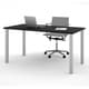 preview thumbnail 5 of 12, Bestar 30" x 60" Table with square metal legs Black