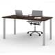 preview thumbnail 9 of 12, Bestar 30" x 60" Table with square metal legs