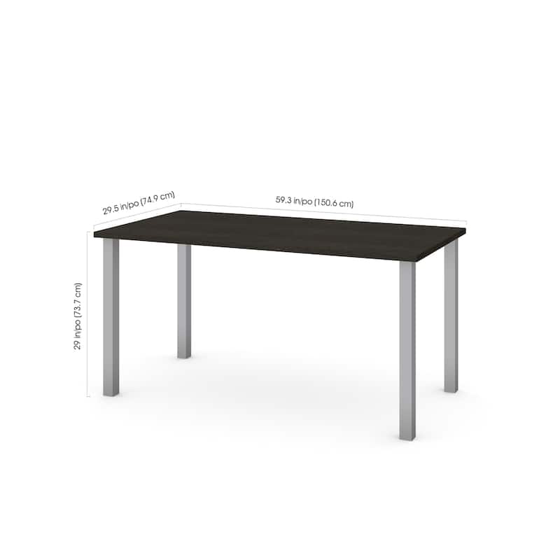 Bestar 30" x 60" Table with square metal legs
