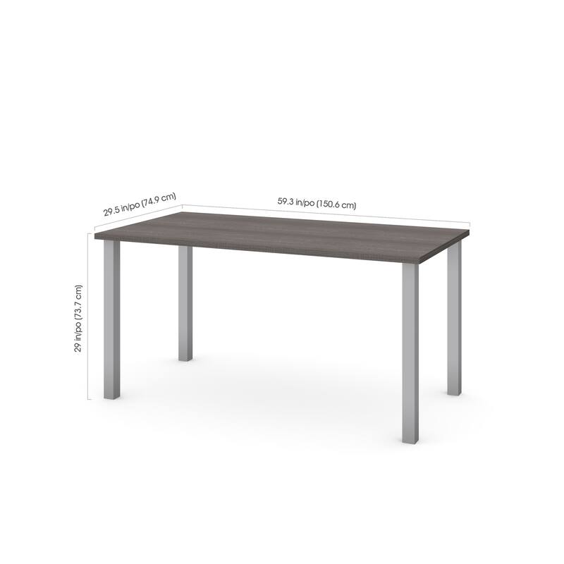 Bestar 30" x 60" Table with square metal legs