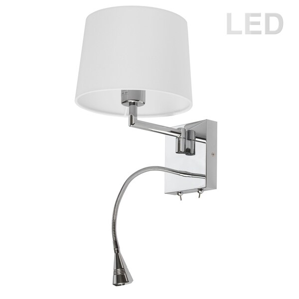 Wall Sconce W Led Reading Lamp Pc Finish