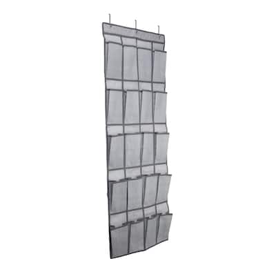Simplify 20-Pocket Shoe Organizer in Grey - 0.25"x 17"x 54"