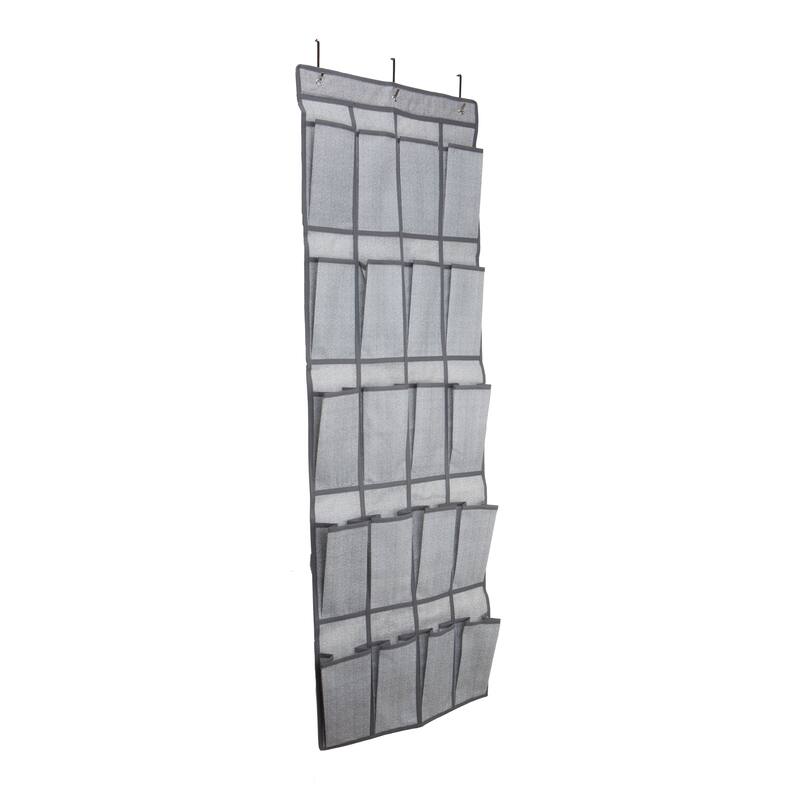 Simplify 20-Pocket Shoe Organizer in Grey - 0.25"x 17"x 54"