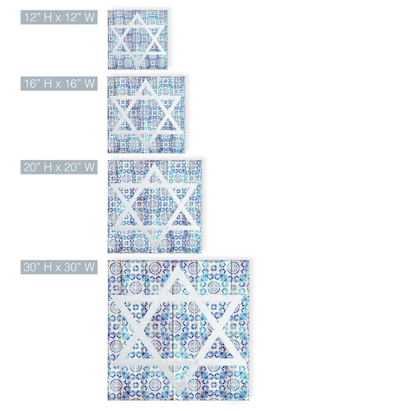Olivia Rose Inspirational 'Star of David IV' Wrapped Canvas Judaica Wall Art
