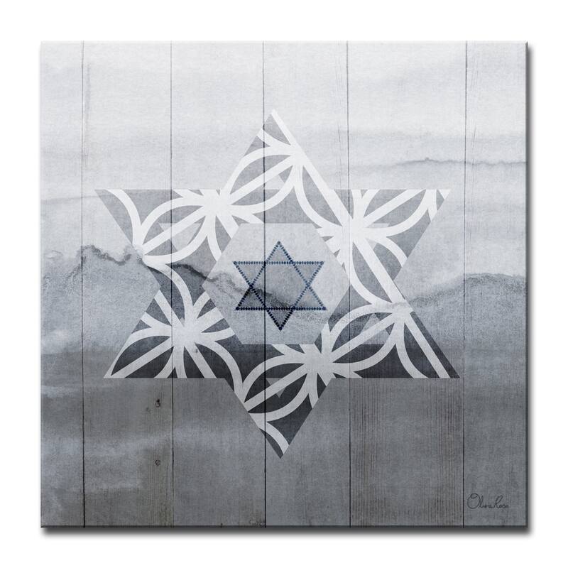 Olivia Rose 'Star of David VI' Inspirational Canvas Judaica Wall Art
