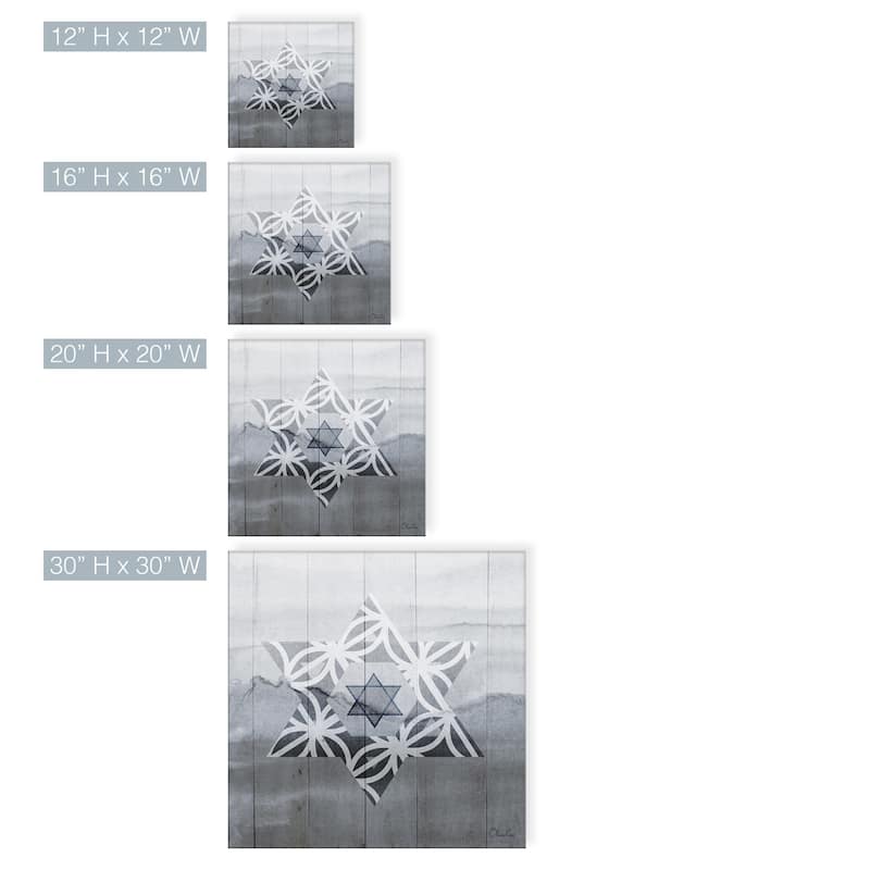 Olivia Rose 'Star of David VI' Inspirational Canvas Judaica Wall Art