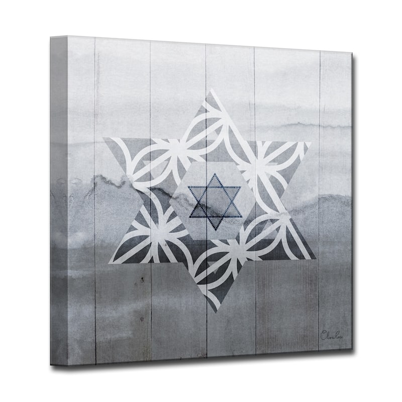 Olivia Rose 'Star of David VI' Inspirational Canvas Judaica Wall Art