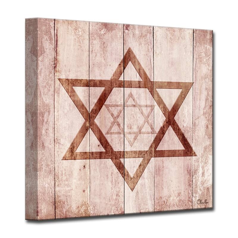 Olivia Rose Inspirational 'Star of David I' Wrapped Canvas Judaica Wall Art