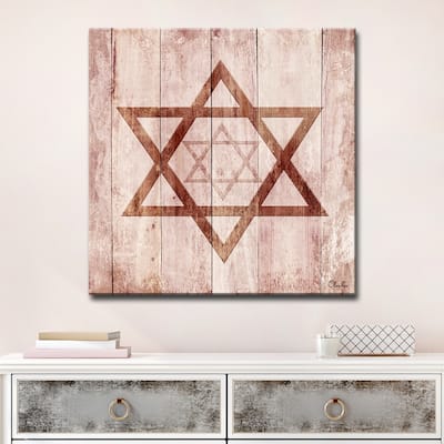 Olivia Rose Inspirational 'Star of David I' Wrapped Canvas Judaica Wall Art