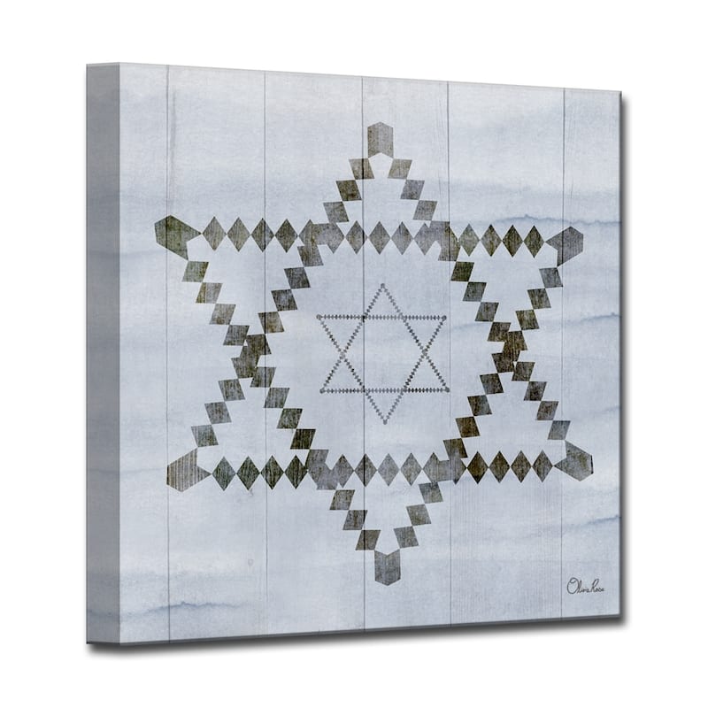 Olivia Rose Inspirational 'Star of David V' Wrapped Canvas Judaica Wall Art