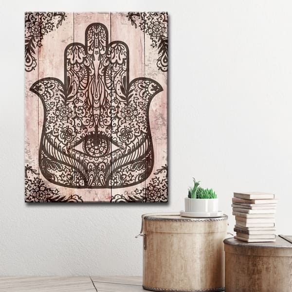 Shop Olivia Rose Hamsa Hand Ii Inspirational Canvas Wall Art Overstock 22066050