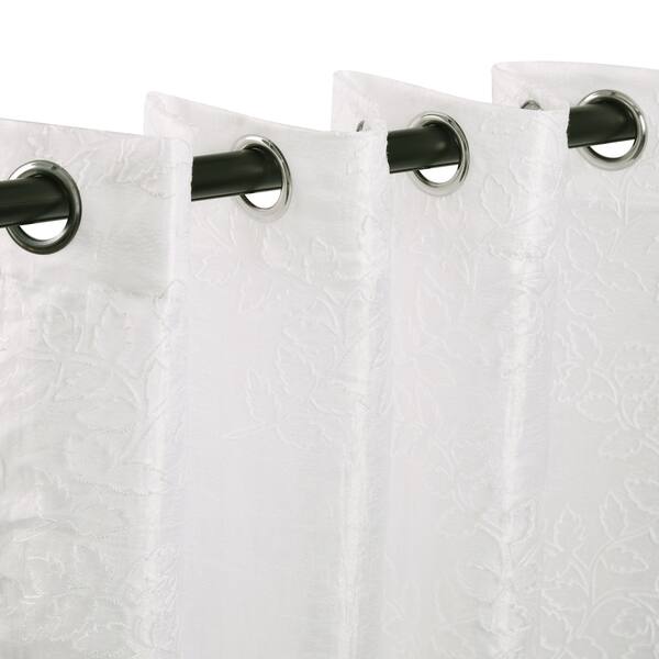 Superior Embroidered Foliage Sheer Grommet Curtain Panel Pair 22076204 Sheer Grommet Curtain Panel Pair