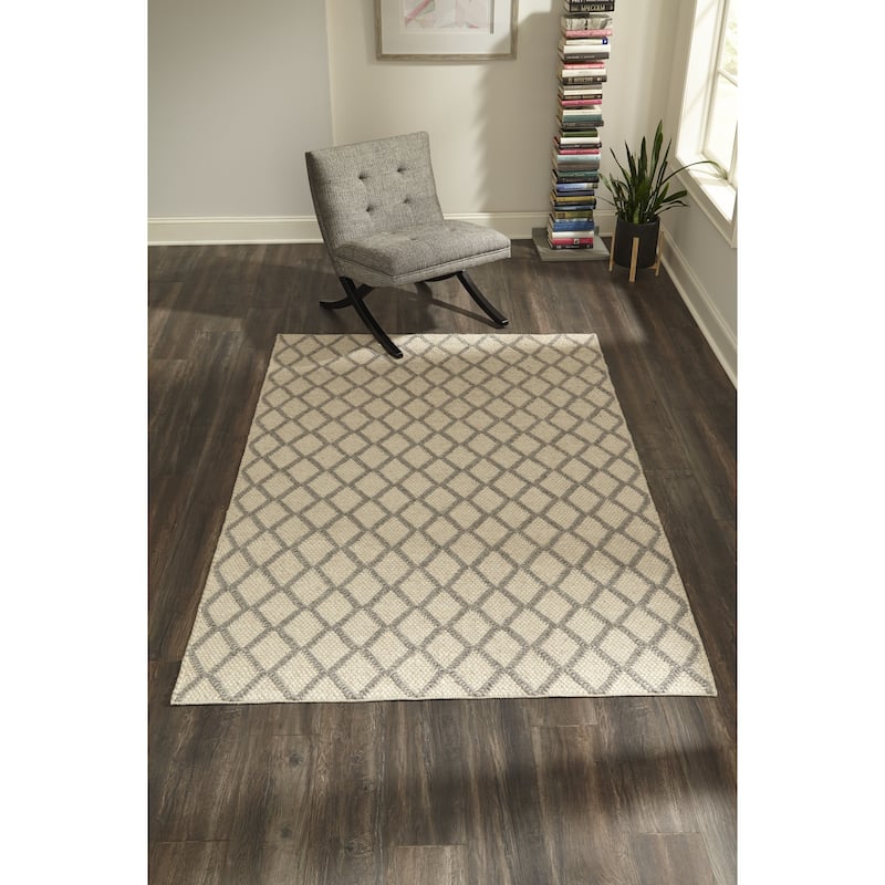 Momeni Andes Hand-woven Wool and Viscose Trellis Area Rug