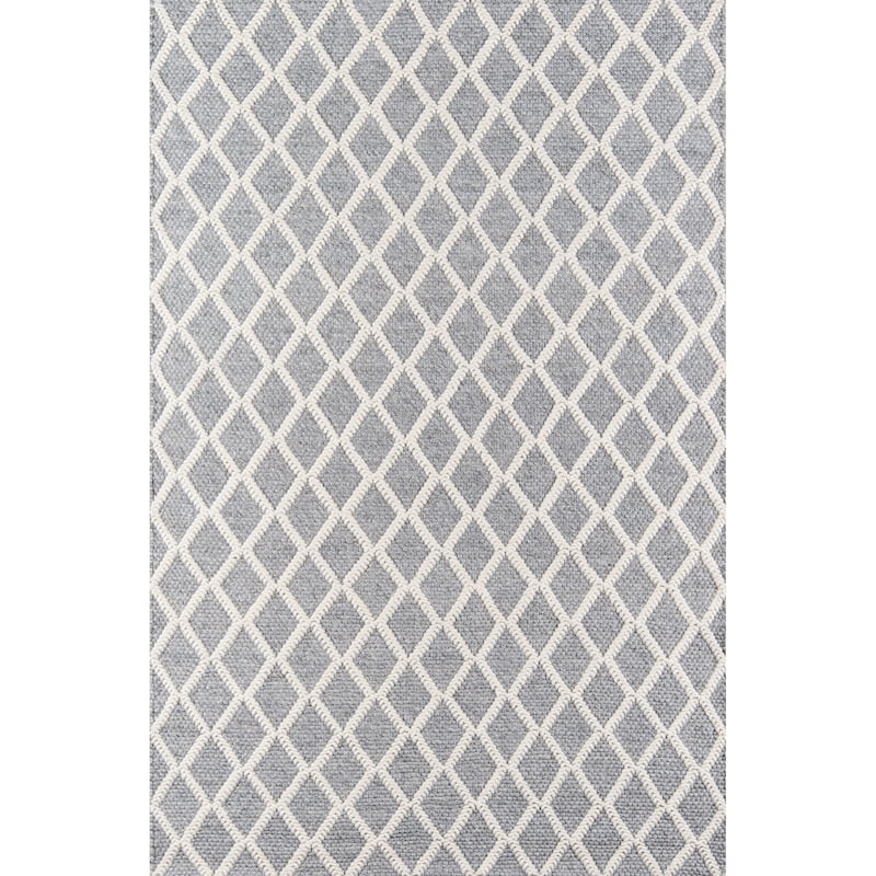 Momeni Andes Hand-woven Wool and Viscose Trellis Area Rug - 7' 9" x 9' 9" - Grey - Runner/Rectangle