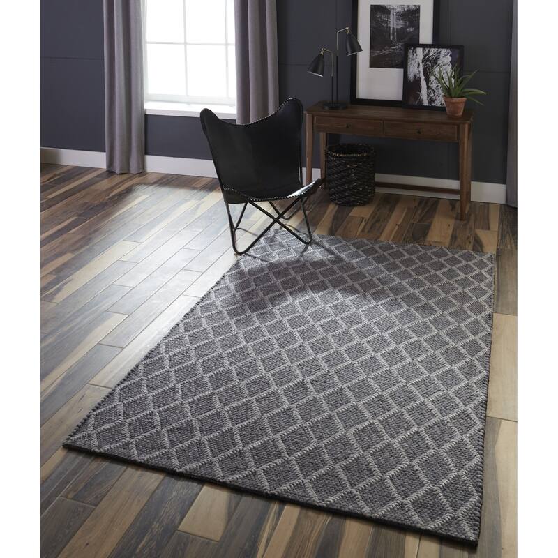 Momeni Andes Hand-woven Wool and Viscose Trellis Area Rug