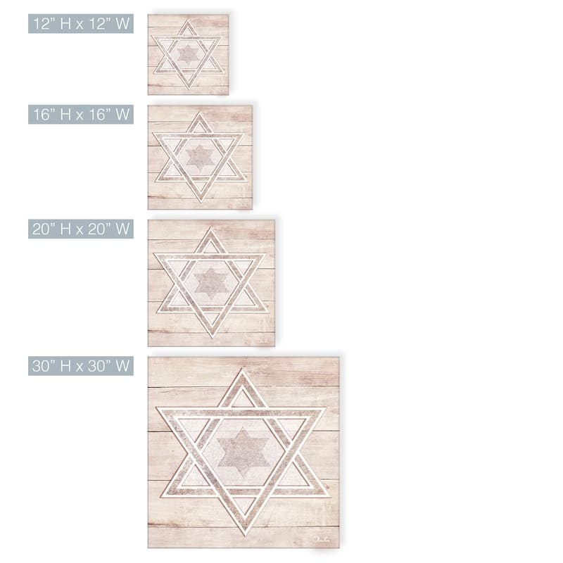 Olivia Rose Inspirational 'Star of David III' Wrapped Canvas Judaica Wall Art