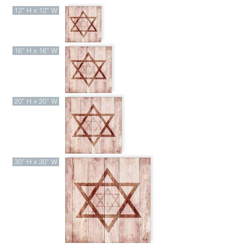 Olivia Rose Inspirational 'Star of David Hamsa' Wrapped Canvas Judaica Wall Art