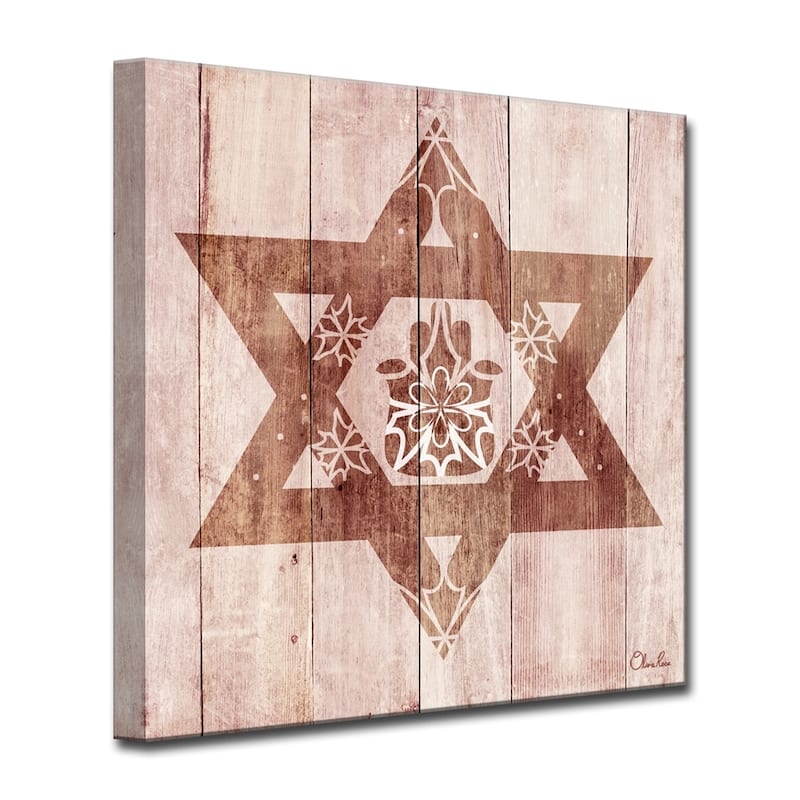 Olivia Rose Inspirational 'Star of David Hamsa' Wrapped Canvas Judaica Wall Art